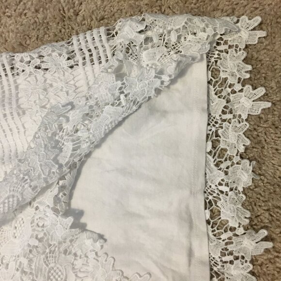 White Fantasy Crochet Lace Bilayer Tank Top - Picture 10 of 15